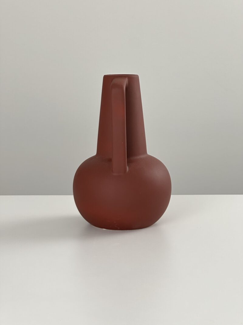 Matt Ceramic Vase – Deep Red Small – Ex-Display