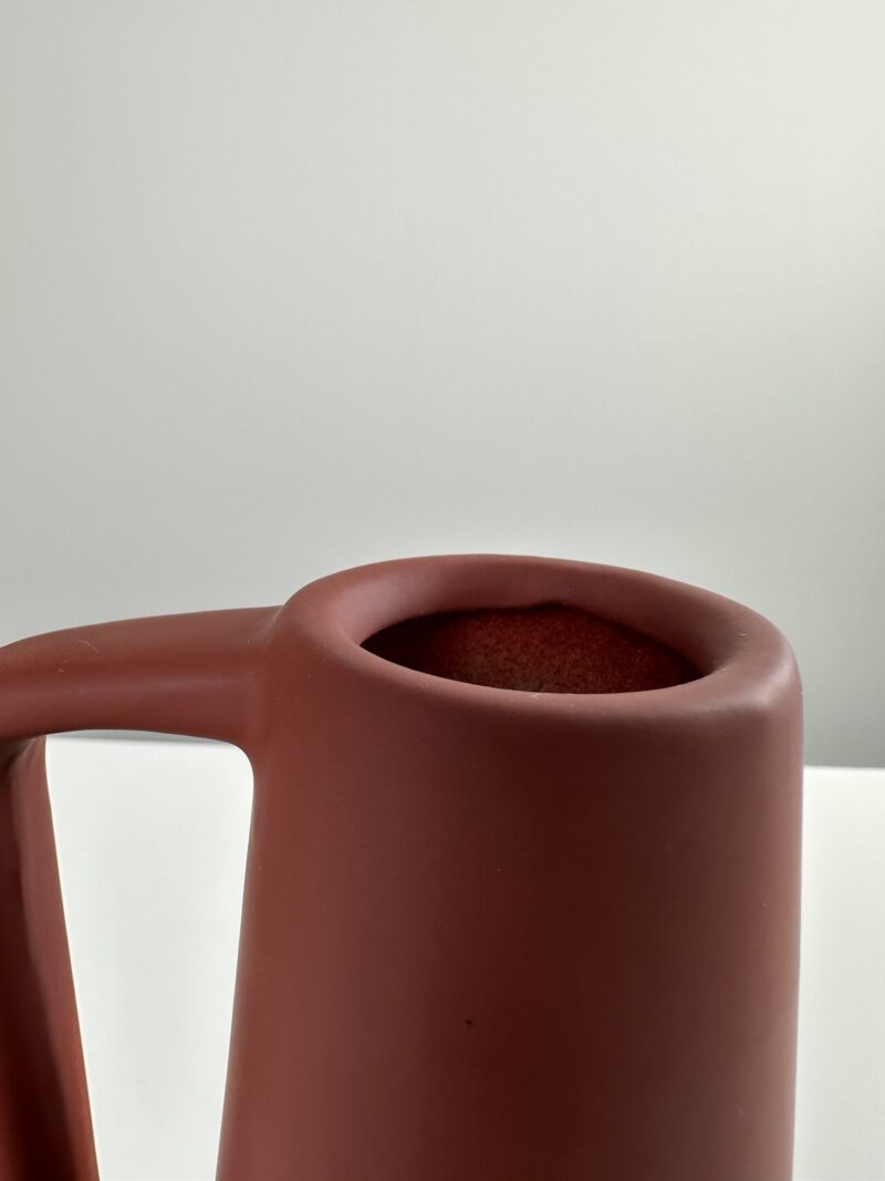 Matt Ceramic Vase – Deep Red Small – Ex-Display