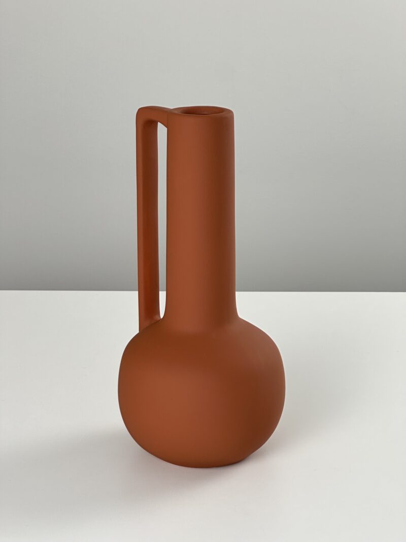 Matt Ceramic Vase – Orange Large – Ex-Display