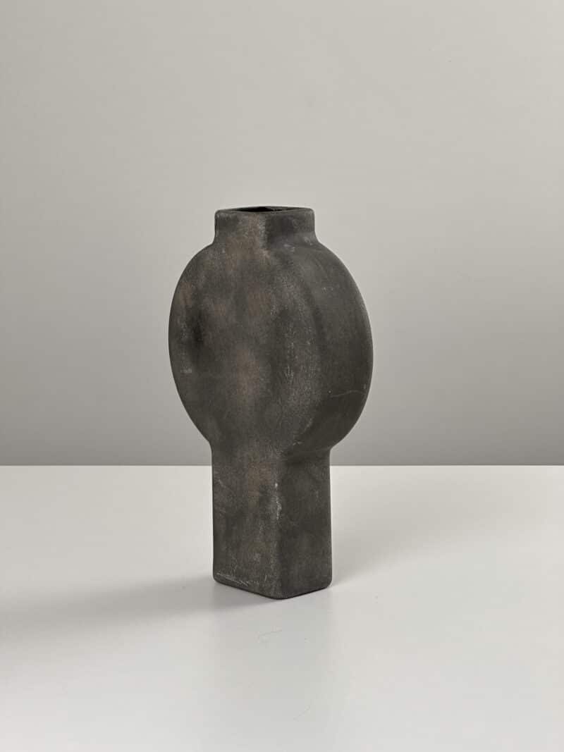 Sunflower Decorative Vase – Matte Black 33cm – Ex-Display