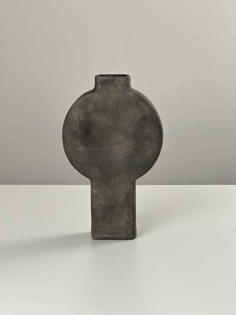 Sunflower Decorative Vase – Matte Black 33cm – Ex-Display
