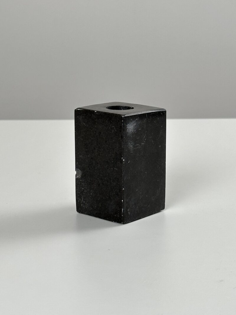 Marble Cube Candle Holder – Black Marble 8.5cm – Ex-Display