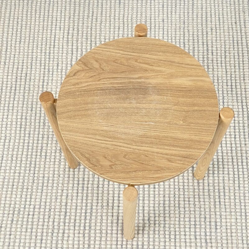 Simple Round Side Table – Natural – Ex-Display