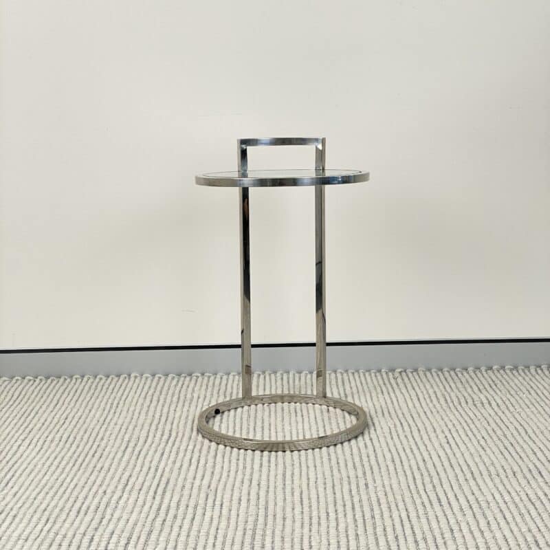 Contemporary Versatile Glass Top Side Table – Chrome – Ex-Display
