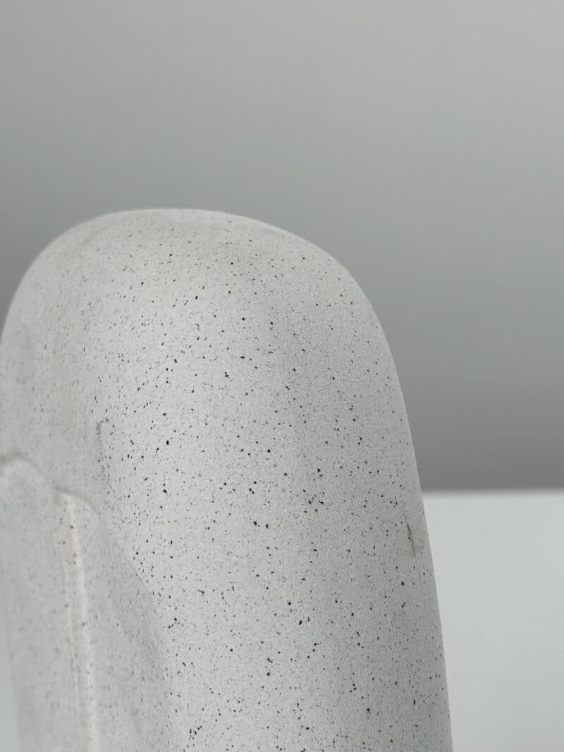 Textured Face Sculpture – Light Grey & Natural 25cm – Ex-Display