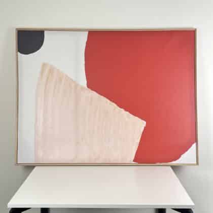 Abstract Colour Block Framed Canvas – Multicolour 60cm x 90cm – Ex-Display