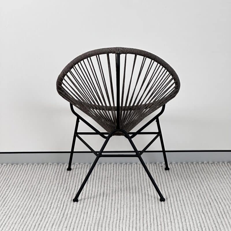 Modern Outdoor Rope Armchair – Grey – Ex-Display