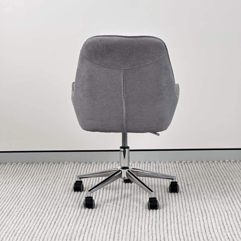 Comfortable and Adjustable Fabric Office Chair – Light Grey & Silver – Ex-Display