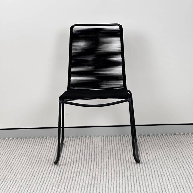 Contemporary Durable Rope Dining Chair – Dark Grey – Ex-Display