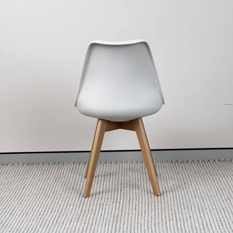 Stylish and Comfortable Scandinavian Dining Chair – White & Oak – Ex-Display