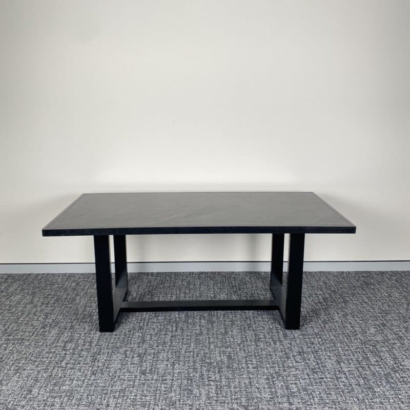 Modern Herringbone Patterned Dining Table – Black – Ex-Display