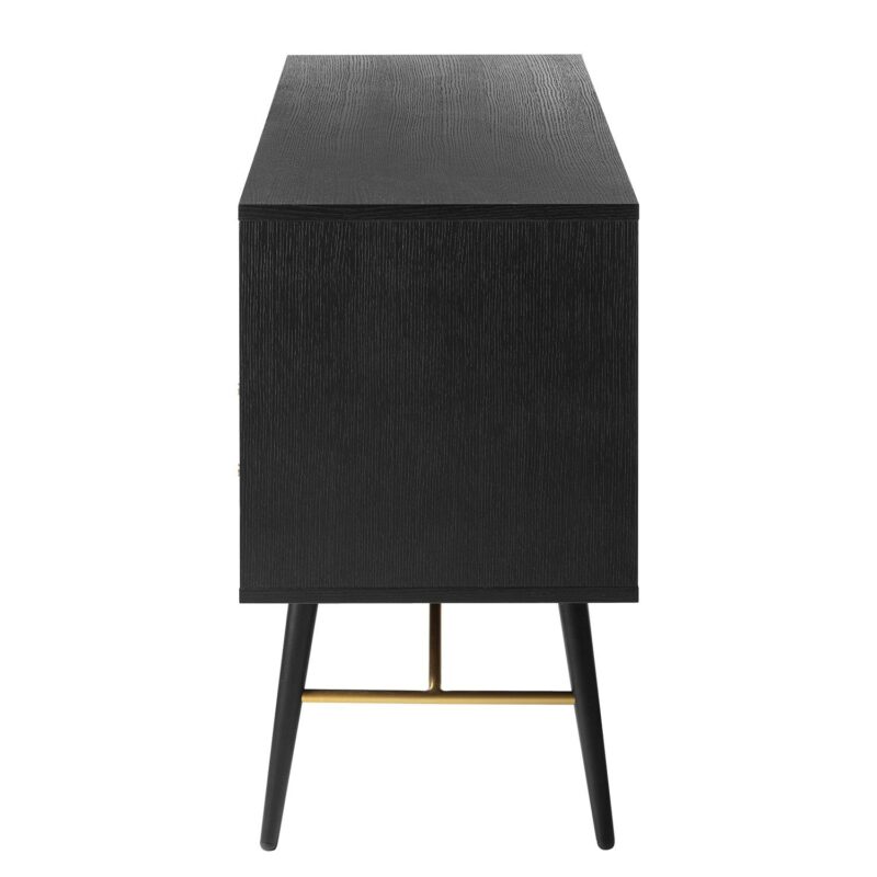 Akira Sideboard in Black and Gold Handles – Brand New