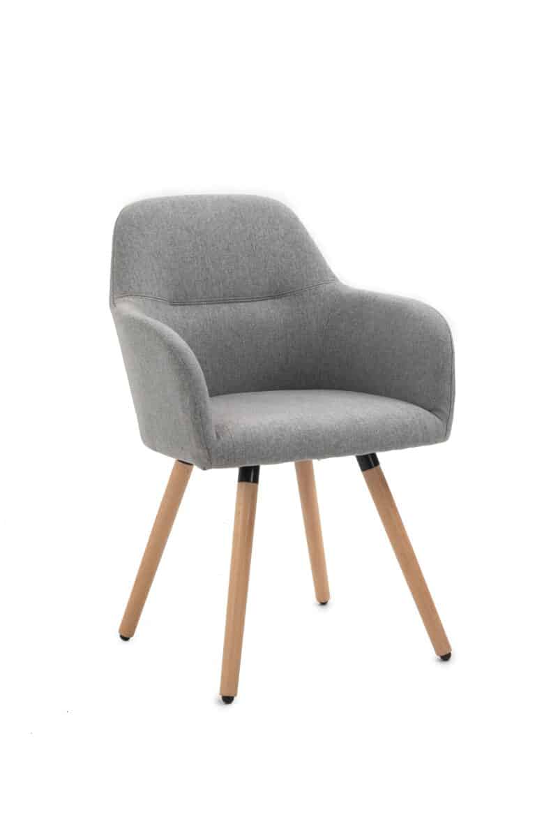 Milan Dining Chair in Grey Fabric – Brand New