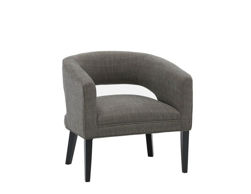 Moana Arm Chair in Grey Fabric – Brand New