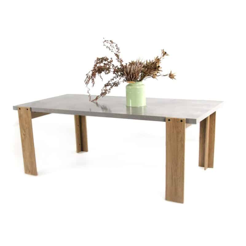 Munich 1.8 Dining Table in Faux Cement Look – Brand New