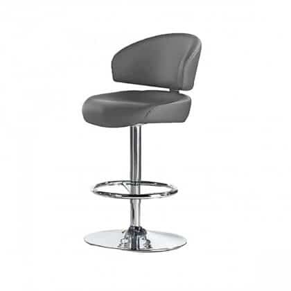 Smurf Heavy Duty Gaslift Barstool in Grey Faux Leather - Brand New
