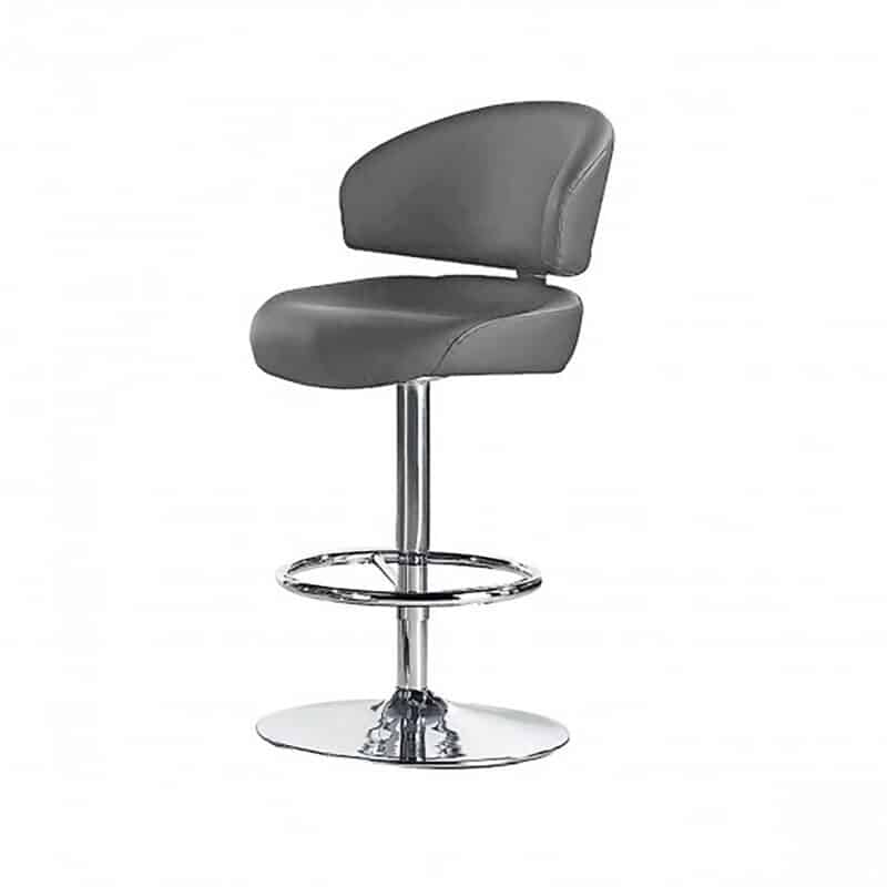 Smurf Heavy Duty Gaslift Barstool in Grey Faux Leather - Brand New