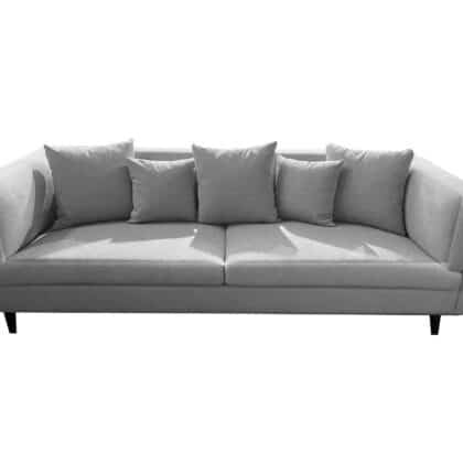Stasia Grey Fabric 3 Seater Sofa - Brand New
