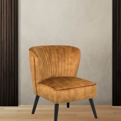 Mima Arm Chair in Mustard Vekvet - Brand New