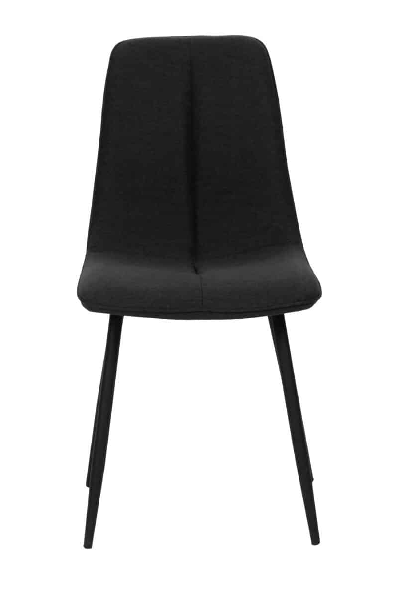 Barley Dining Chair in Velvet Blue and Black Powdercoated Legs – Brand New