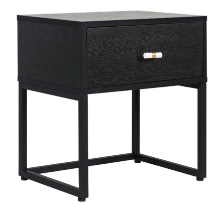 Fore Bedside Table in Black- Brand New