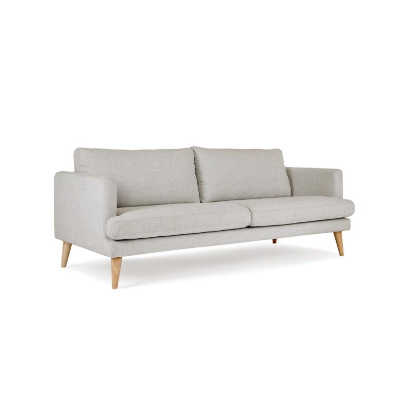 Harper 3 Seater Grey Fabric Sofa – Brand New